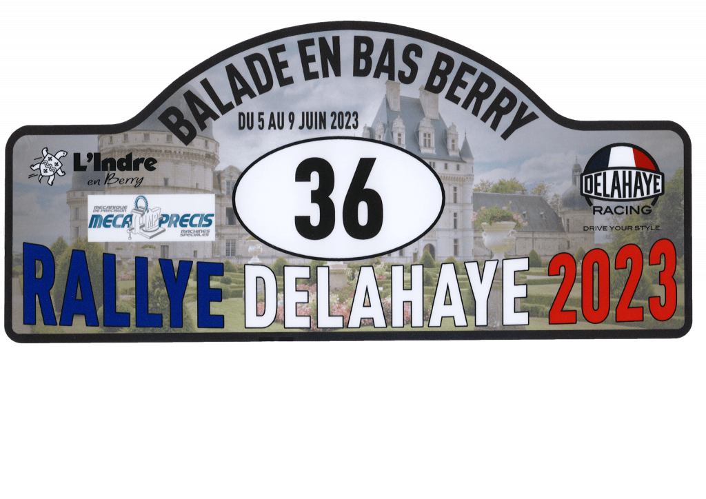 Plaque de rallye personnalisée pour le Club Delahaye