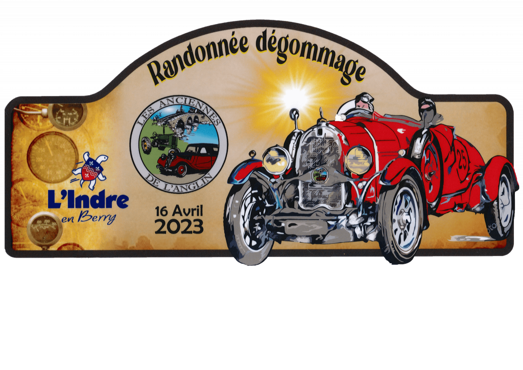 Plaque de rallye personnalisée pour les anciens de l'Anglin