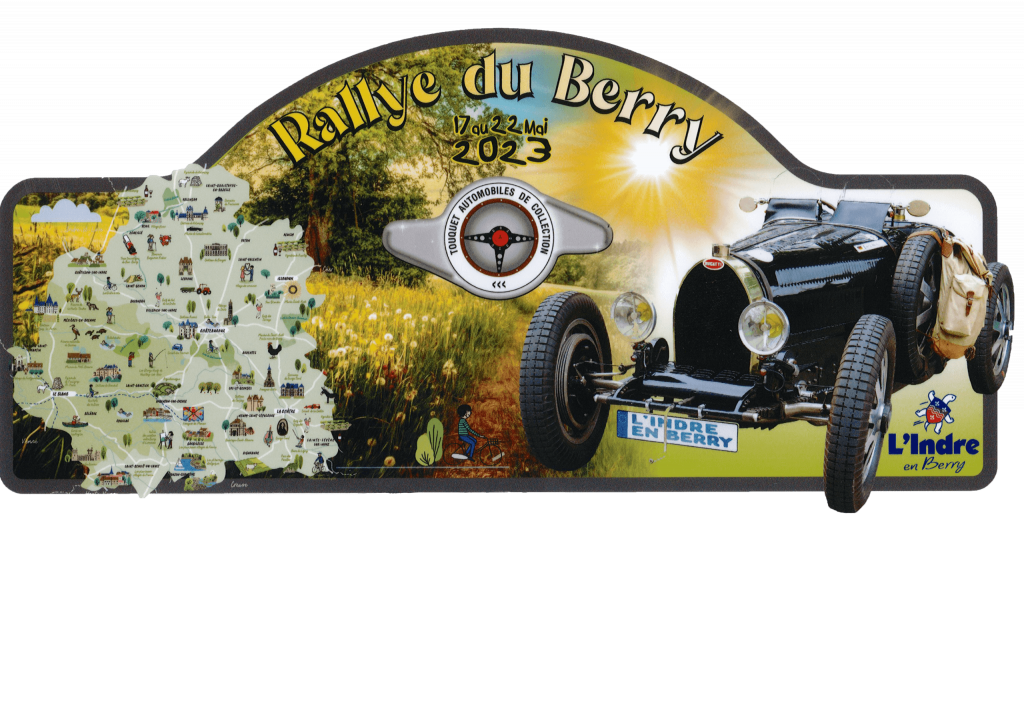 Plaque de rallye personnalisée pour le Touquet automobiles de collection