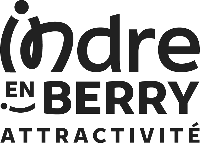 Logo de l'Agence d'attractivité de l'Indre en version noir (monochrome)