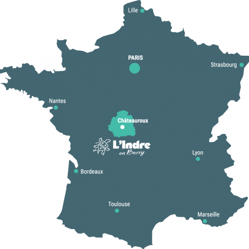 L'indre est un département situé aux centre de la France à quelques heures des grandes villes